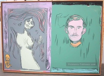 マドンナとムンクにちなんだ骸骨の腕を持つ自画像 アンディ・ウォーホル Oil Paintings